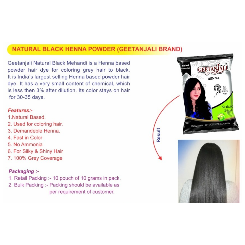 Natural Henna Hair Color | Organic Henna hair dye - Kissan